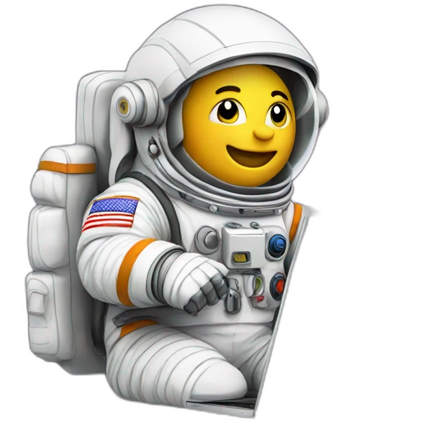 astronaut on laptop emoji