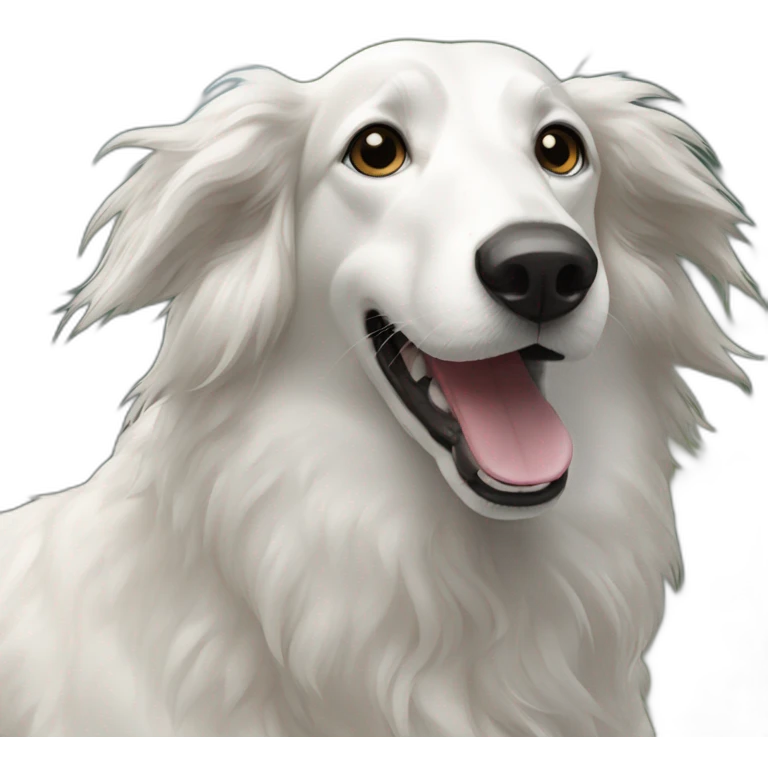 happy borzoi dog emoji