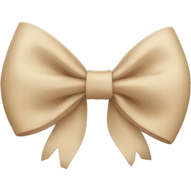 Beige bow emoji