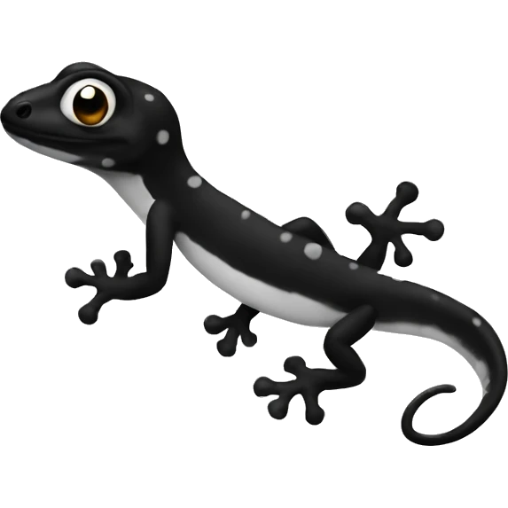 gecko white and black  emoji
