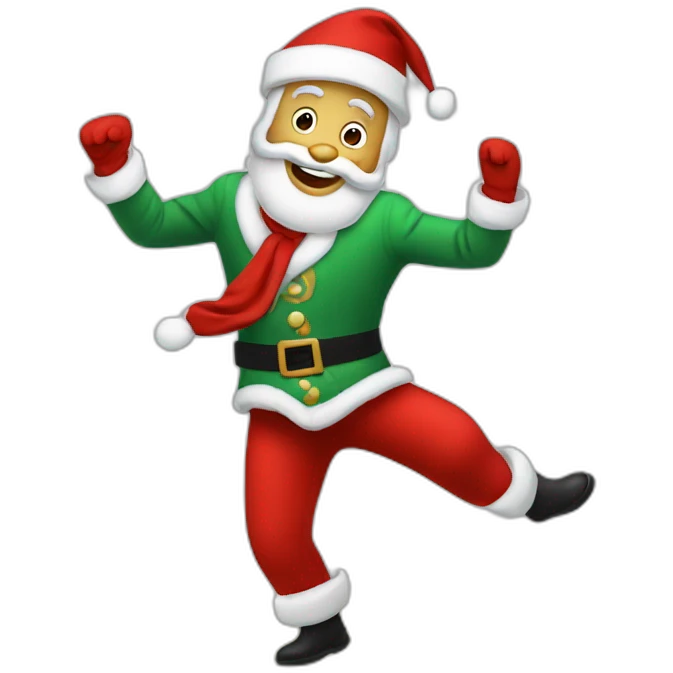 Un père noël qui danse  emoji