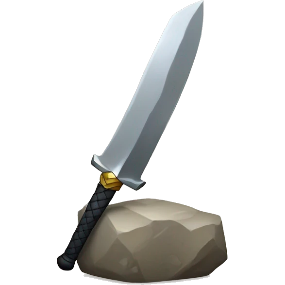 Espada dentro de una piedra emoji