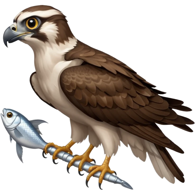 Eastern Osprey with fish emoji