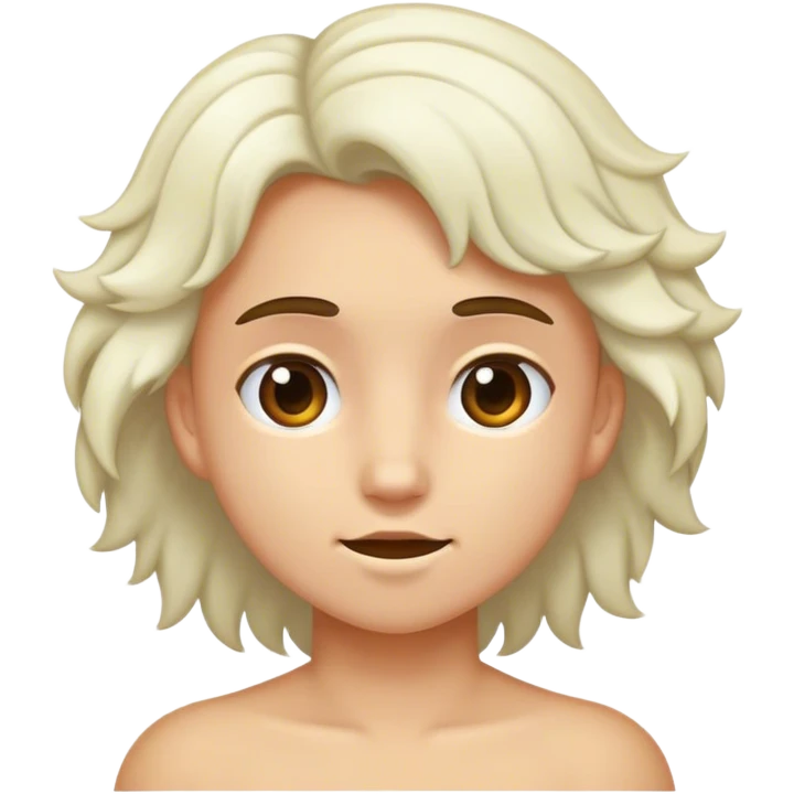 Adolescente con piel blanca y pelo ondulado  emoji