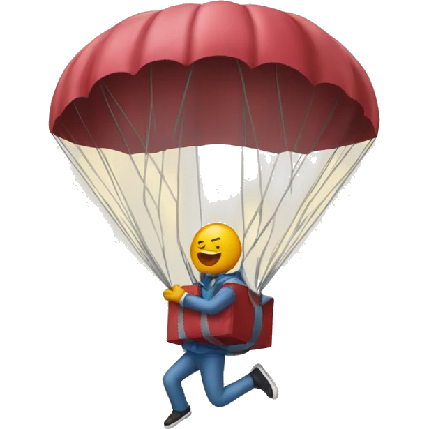 a gift being parachuted emoji