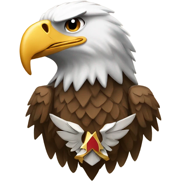 Eagle with an arrowhead in its mouth emoji
