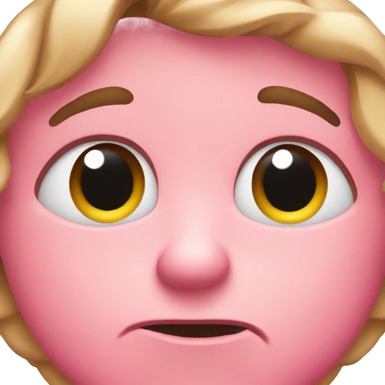 Pink confused emoji emoji