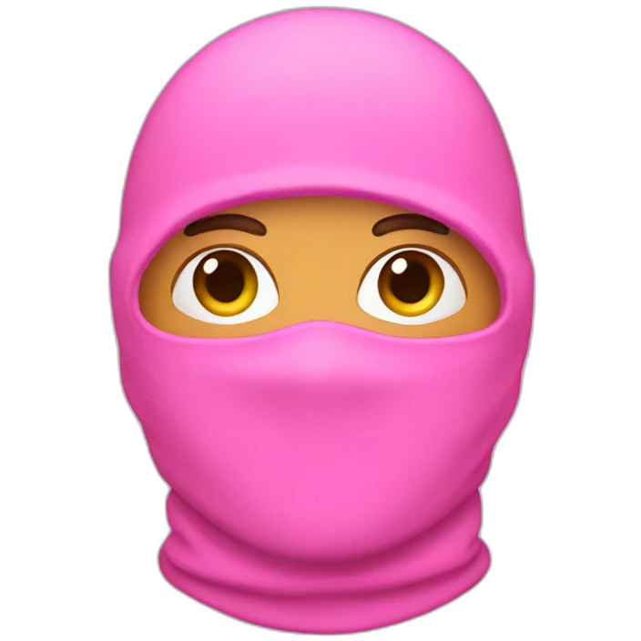 pink balaclava emoji