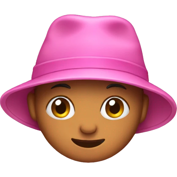 Pink hat emoji