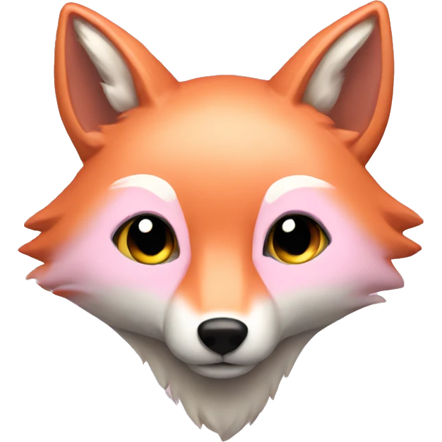 Light pink fox emoji