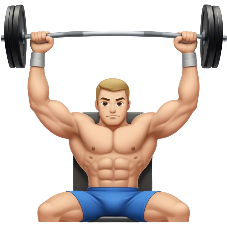Guy doing a bench press emoji