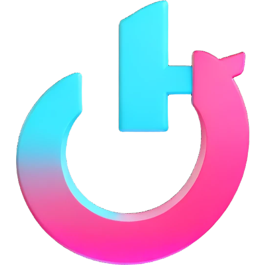 3D render of the authentic TikTok logo, using official colors black white cyan and pink, modern and glossy, for Discord role icon emoji