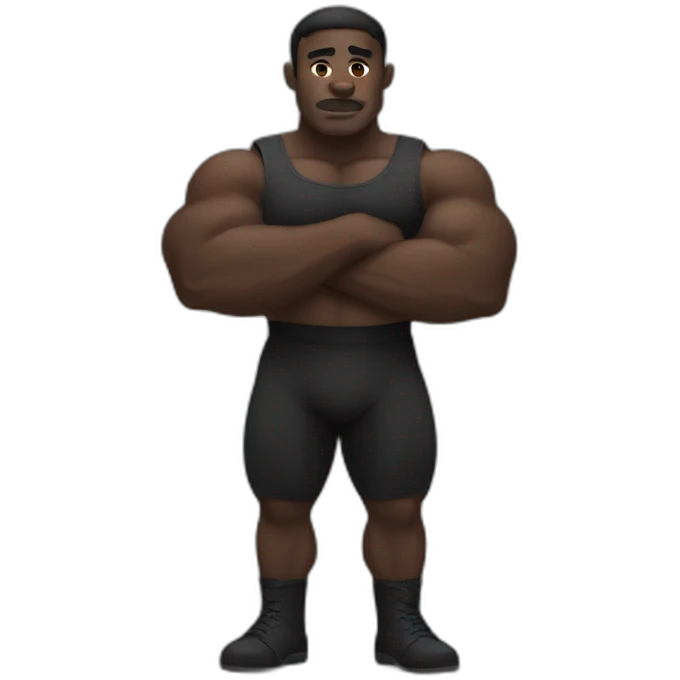 Black Strongman emoji