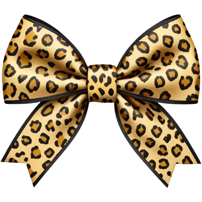 Leopard print bow emoji