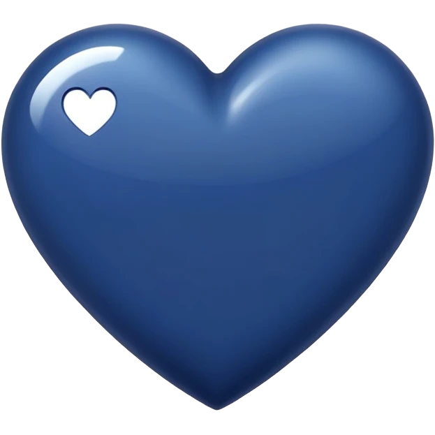 Navy blue heart  emoji