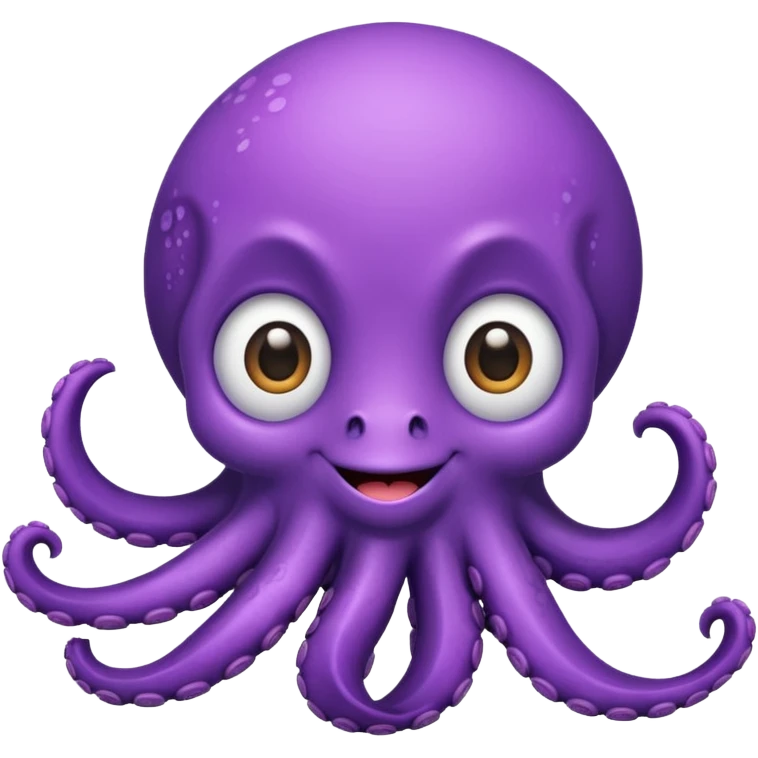 purple cute octopus emoji