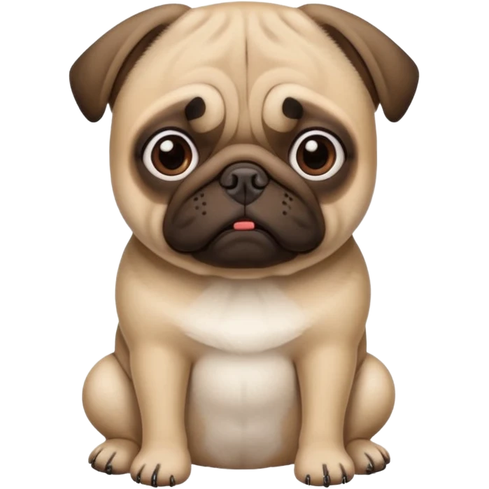 Pug with a broken left leg  emoji
