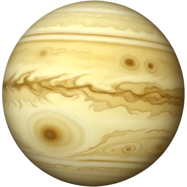 Venus planet emoji, pale yellowish-white sphere, thick cloudy haze, no surface details, simple and round emoji