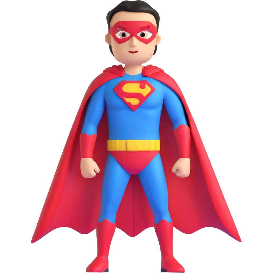 colorful superhero with cape emoji