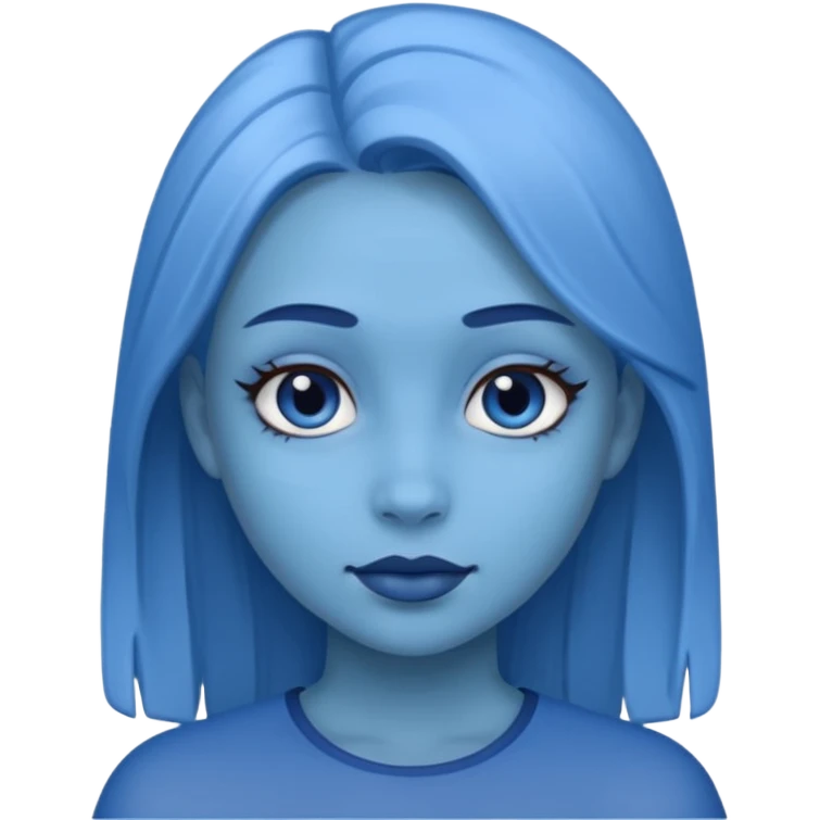 Blue girl emoji