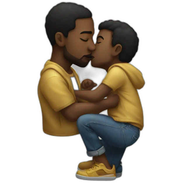 n1gga kissing n1gga emoji