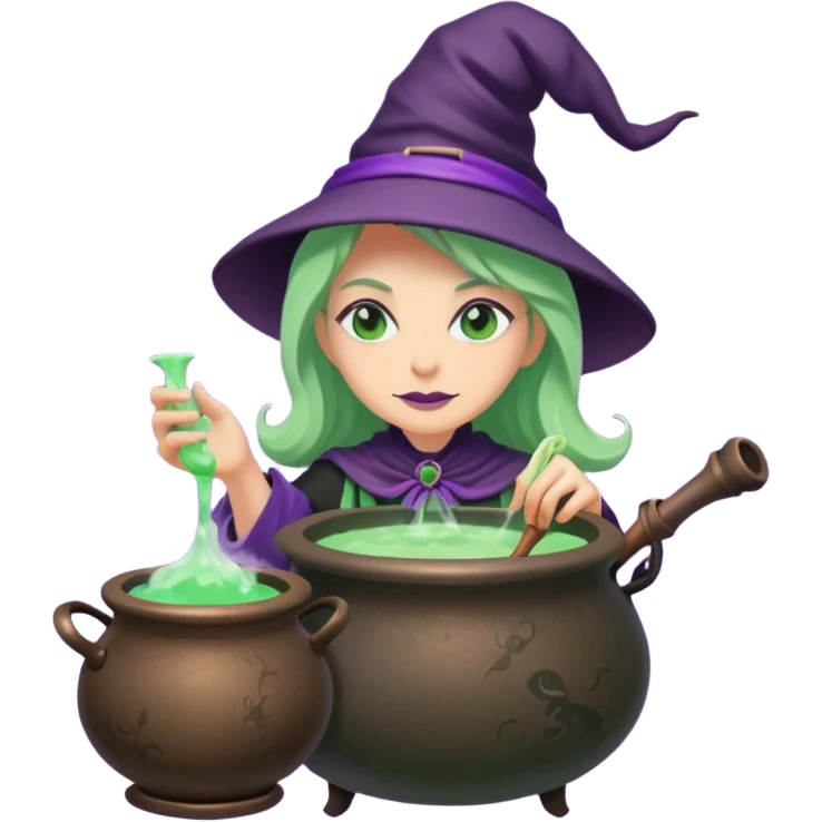 green witch cooking potion emoji