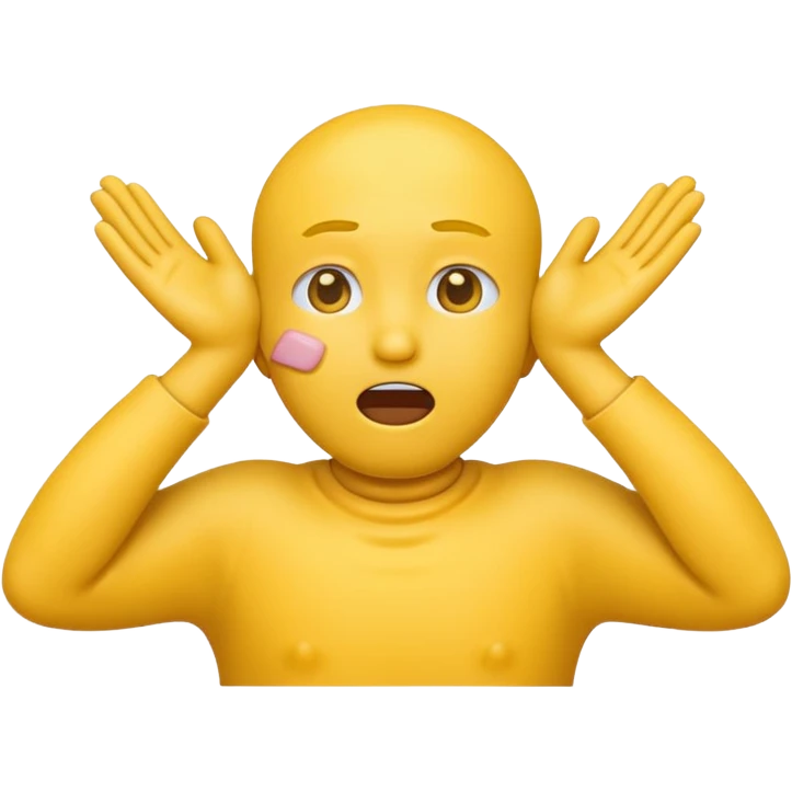 yellow choking emoji with hands around its neck emoji