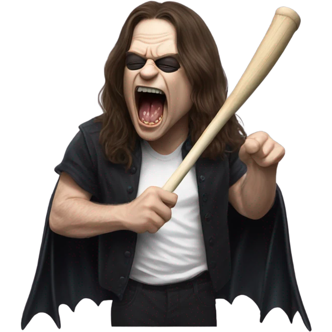 ozzy osbourne biting a bat emoji