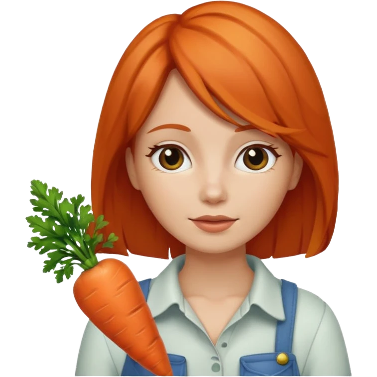 carrot haired woman emoji