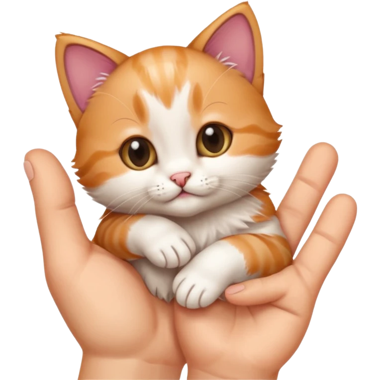 Fingers in the kitty emoji