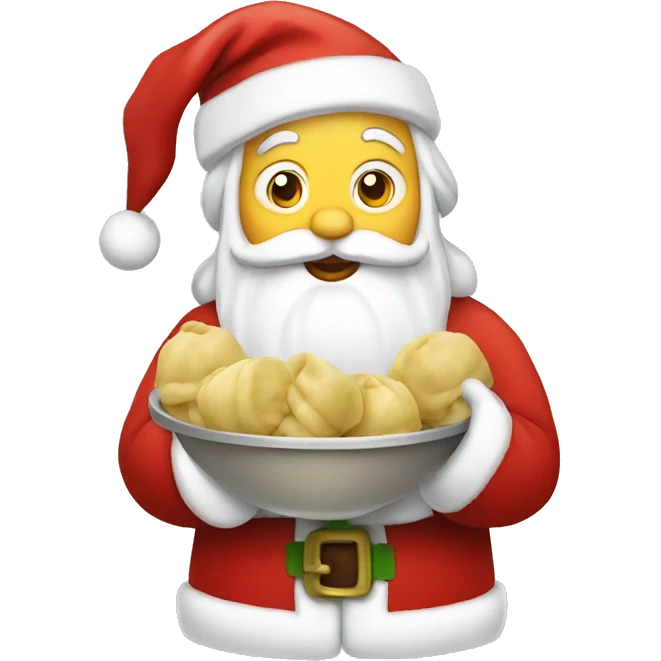 Santa with dumplings emoji