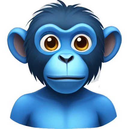 Blue monkey  emoji