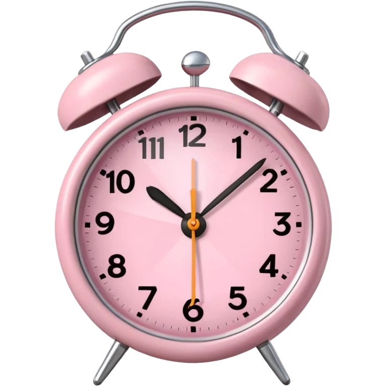 Please make me an alarm clock digital that will show six o'clock in the morning and make it in the style of ios 18.1 and aesthetic and the color is light pink  emoji
