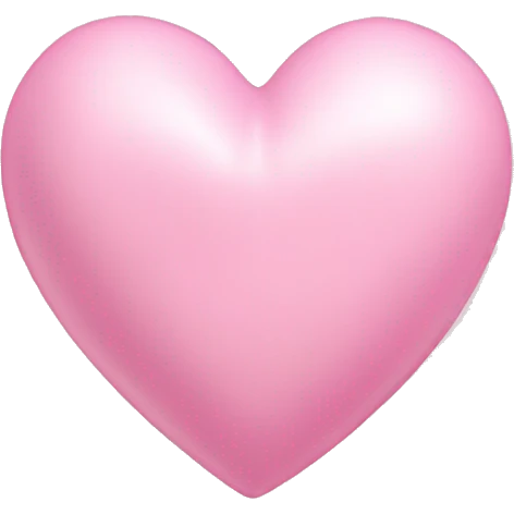 Baby pink love heart emoji