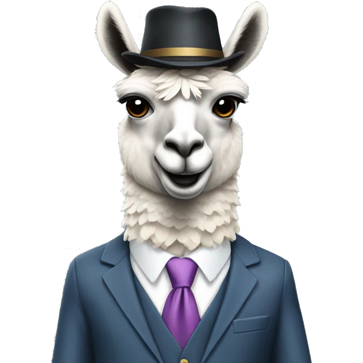 Llama in business attire emoji