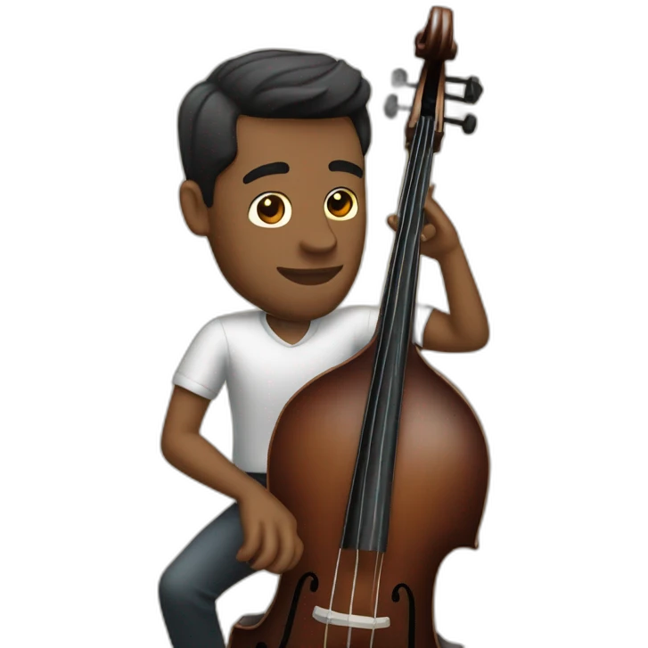 double bass player emoji