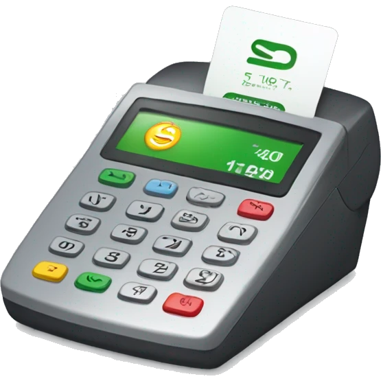 Debit card and payment terminal emoji