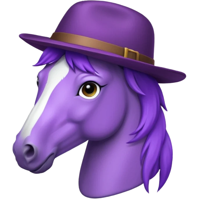 purple horse with hat emoji
