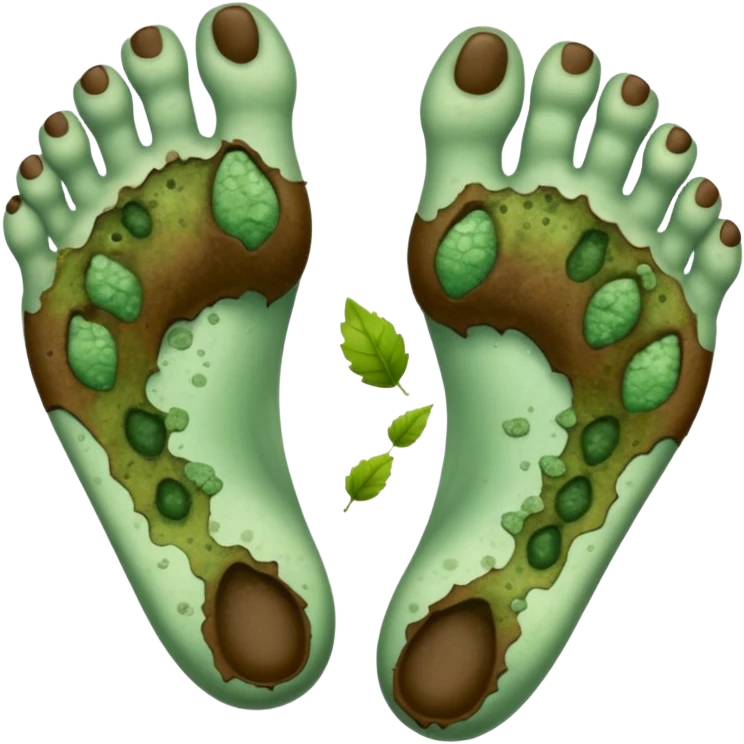 Feet with mold emoji