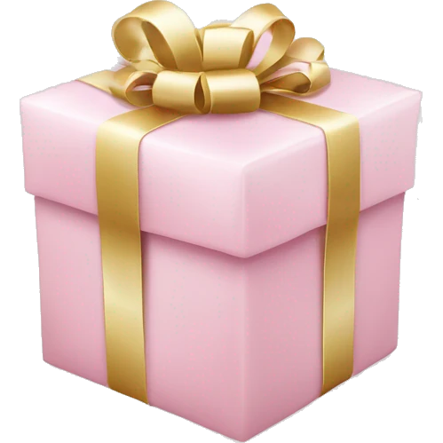 Light pink Christmas gifts under a white Christmas tree  emoji