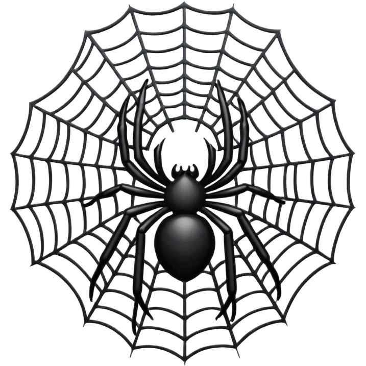 black spider web emoji