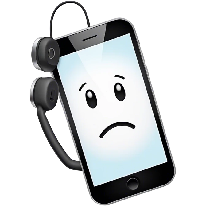 a mobile phone holding up a ‘do not disturb’ sign emoji