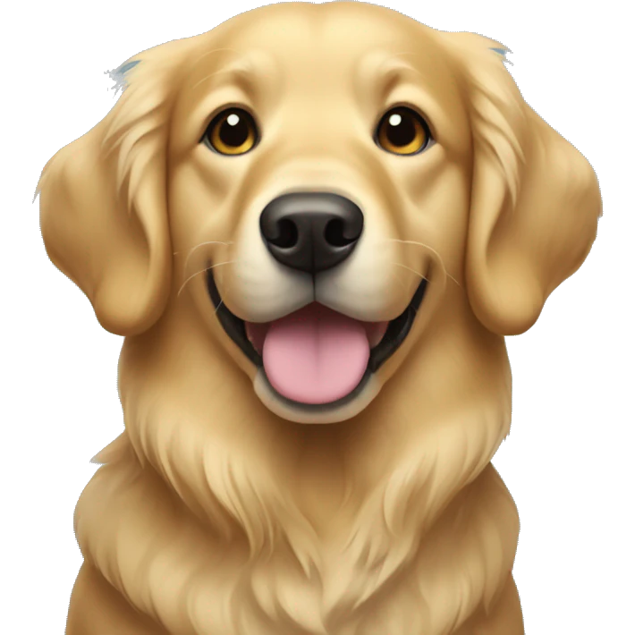 Holiday golden retriever  emoji