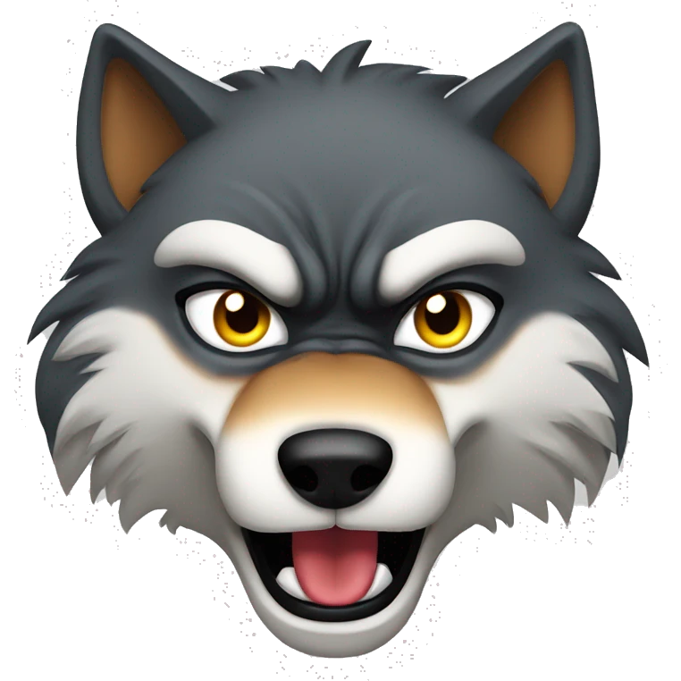 Angry wolf emoji