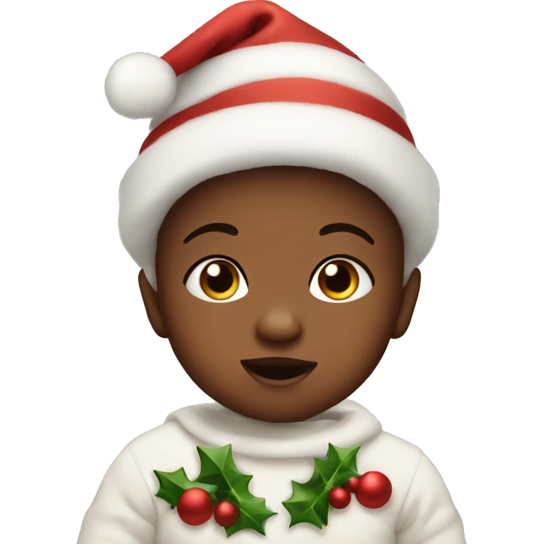 Cute baby at Christmas emoji