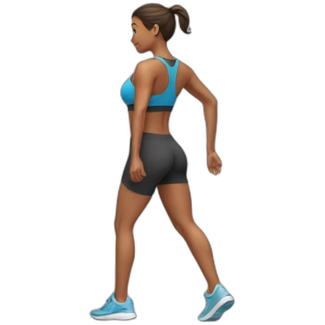 fitness back woman emoji