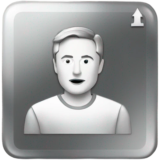 elon musk have silver play button emoji
