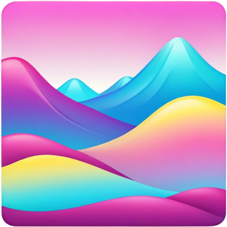 Royal Magenta-Cyan-Yellow-gradient Aesthetic Scenery Deco emoji