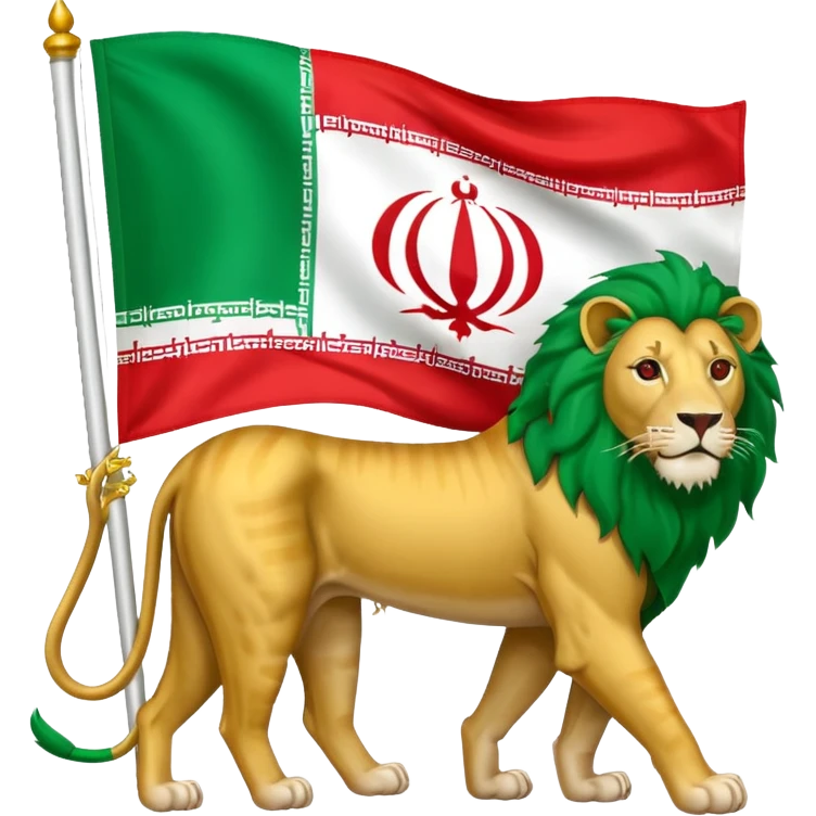 پرچم شیر و خورشید ایران رو بساز 🇮🇷🦁 emoji