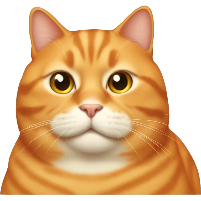 fat orange cat  emoji